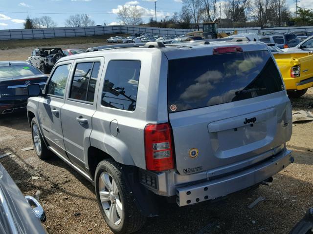 1C4NJPBA2ED803166 - 2014 JEEP PATRIOT SP SILVER photo 3