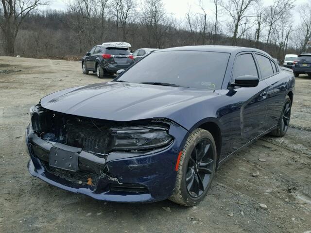 2C3CDXBG6HH585425 - 2017 DODGE CHARGER SE BLUE photo 2