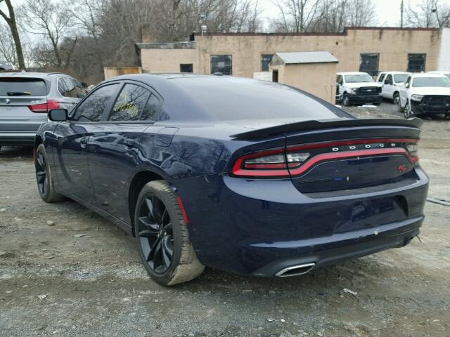 2C3CDXBG6HH585425 - 2017 DODGE CHARGER SE BLUE photo 3