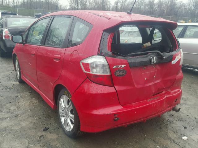 JHMGE88409S030881 - 2009 HONDA FIT SPORT RED photo 3