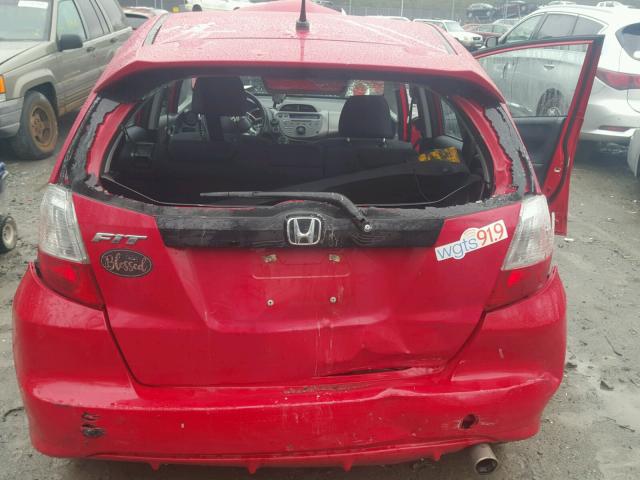 JHMGE88409S030881 - 2009 HONDA FIT SPORT RED photo 9