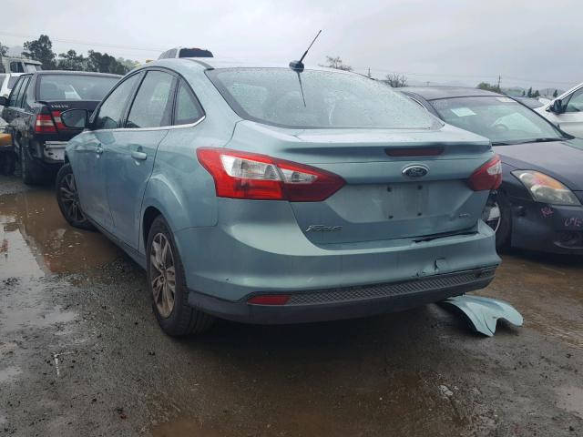 1FAHP3H21CL169250 - 2012 FORD FOCUS SEL GREEN photo 3