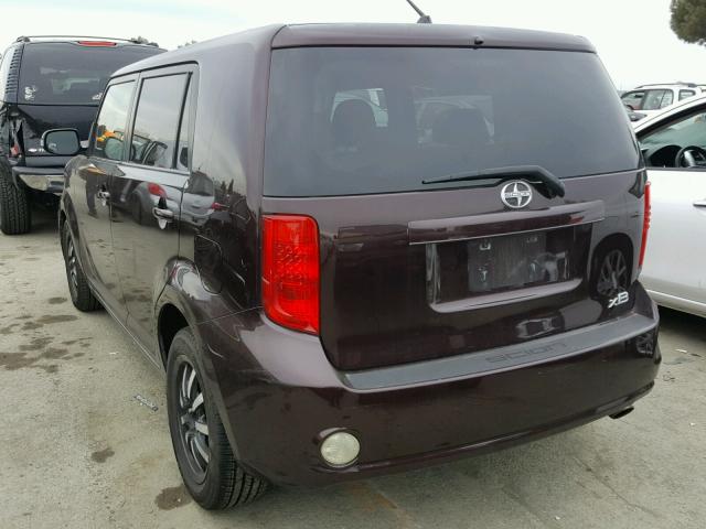 JTLKE50E581040880 - 2008 TOYOTA SCION XB 勃艮第红 照片 3