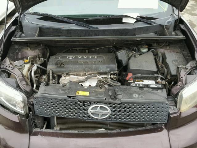 JTLKE50E581040880 - 2008 TOYOTA SCION XB 勃艮第红 照片 7