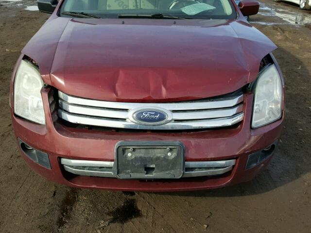 3FAHP07Z57R260736 - 2007 FORD FUSION SE MAROON photo 9