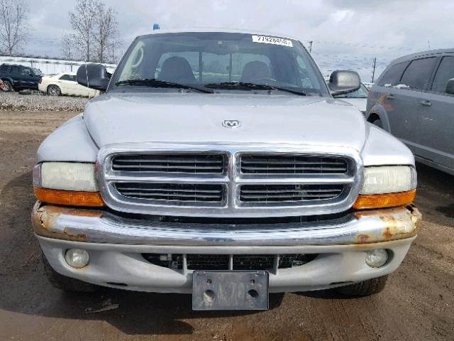 1D7GL42K84S541826 - 2004 DODGE DAKOTA SLT SILVER photo 9