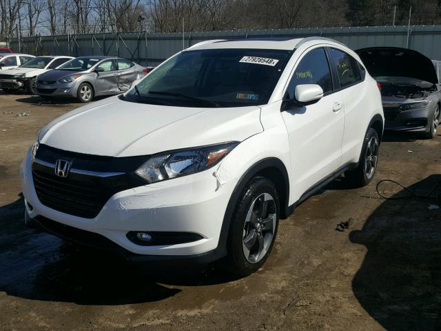 3CZRU6H76JM707998 - 2018 HONDA HR-V EXL WHITE photo 2