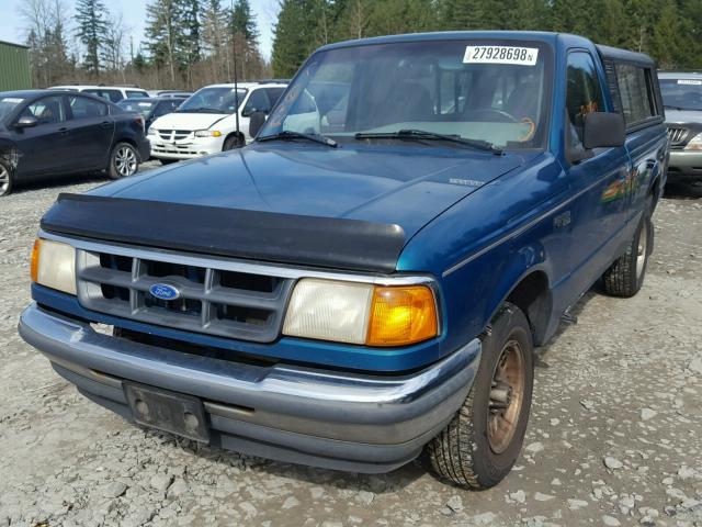 1FTCR10A5PPB64685 - 1993 FORD RANGER BLUE photo 2