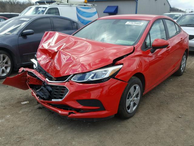 1G1BC5SM6H7152339 - 2017 CHEVROLET CRUZE LS RED photo 2