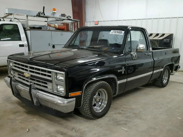 1GCDR14H9HJ107308 - 1987 CHEVROLET R10 BLACK photo 2