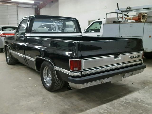 1GCDR14H9HJ107308 - 1987 CHEVROLET R10 BLACK photo 3