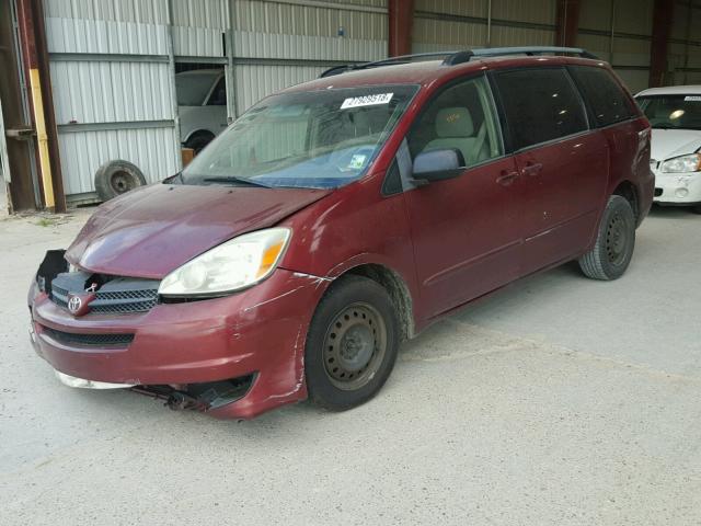 5TDZA23C15S283731 - 2005 TOYOTA SIENNA CE MAROON photo 2