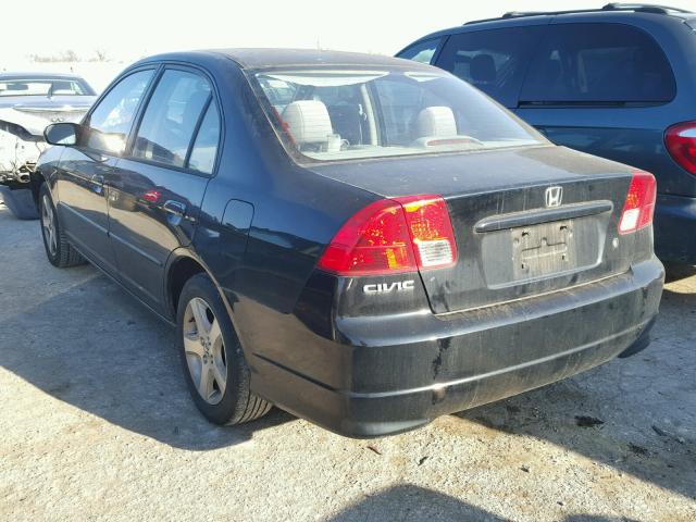 JHMES26754S002027 - 2004 HONDA CIVIC EX შავი ფოტო 3