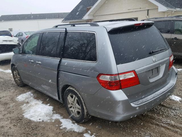 5FNRL386X5B136105 - 2005 HONDA ODYSSEY EX GRAY photo 3