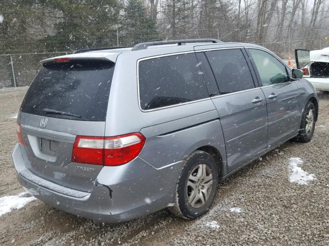 5FNRL386X5B136105 - 2005 HONDA ODYSSEY EX GRAY photo 4