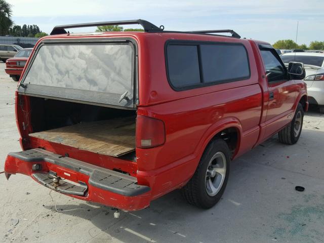 1GCCS14H538166842 - 2003 CHEVROLET S TRUCK S1 RED photo 4