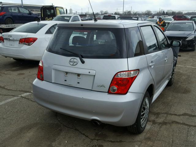 JTKKT624260146128 - 2006 TOYOTA SCION XA SILVER photo 4