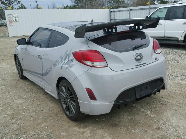 KMHTC6AD1DU126841 - 2013 HYUNDAI VELOSTER B SILVER photo 3