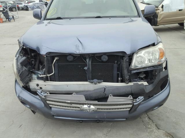 JTEEW21A770041870 - 2007 TOYOTA HIGHLANDER BLUE photo 9