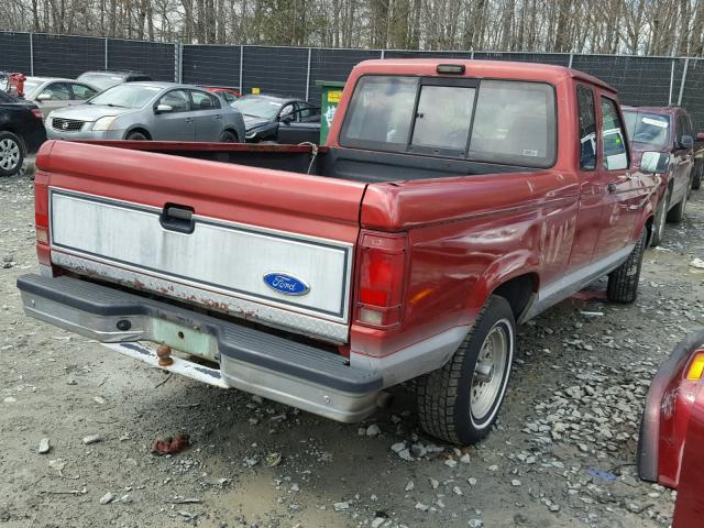 1FTCR14U0MPA26715 - 1991 FORD RANGER SUP RED photo 4