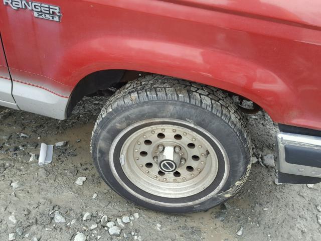 1FTCR14U0MPA26715 - 1991 FORD RANGER SUP RED photo 9