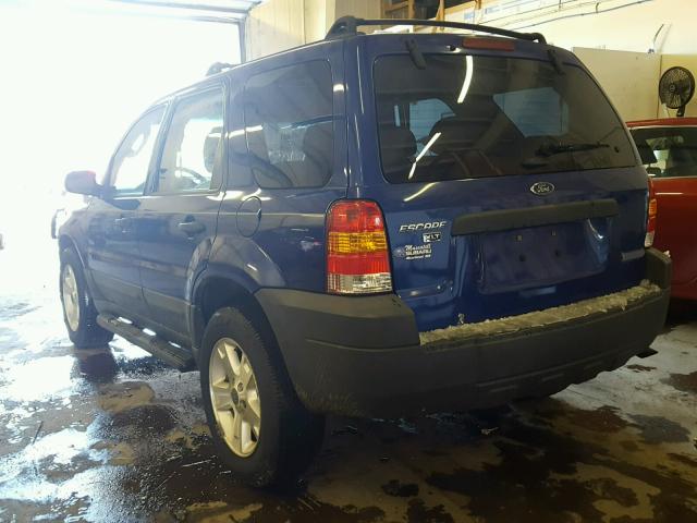 1FMYU92Z66KA01492 - 2006 FORD ESCAPE XLS BLUE photo 3