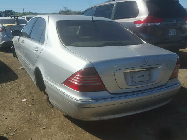 WDBNG70J01A191576 - 2001 MERCEDES-BENZ S 430 SILVER photo 3