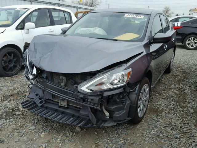 3N1AB7AP2GY317378 - 2016 NISSAN SENTRA S GRAY photo 2