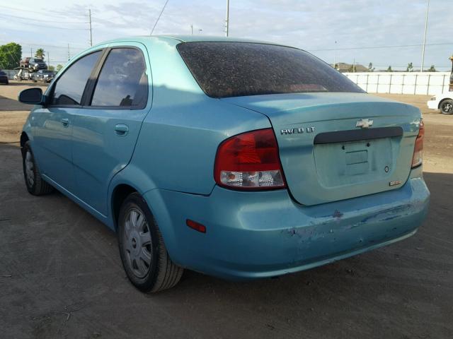 KL1TG52685B290529 - 2005 CHEVROLET AVEO LT GREEN photo 3