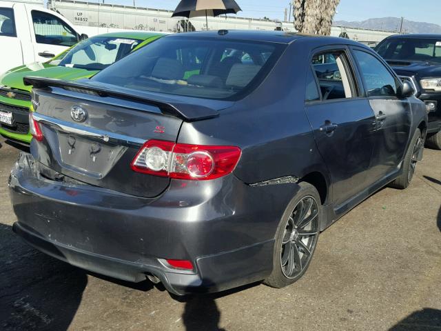 2T1BU4EE3BC703593 - 2011 TOYOTA COROLLA BA GRAY photo 4