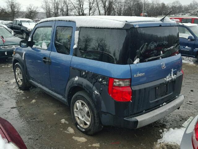 5J6YH18387L009709 - 2007 HONDA ELEMENT LX BLUE photo 3