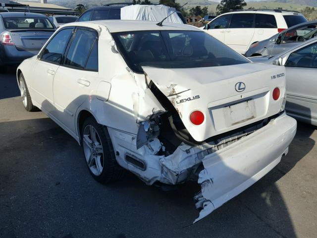 JTHBD192730073179 - 2003 LEXUS IS 300 WHITE photo 3