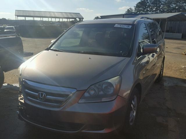 5FNRL38406B414185 - 2006 HONDA ODYSSEY EX BROWN photo 2