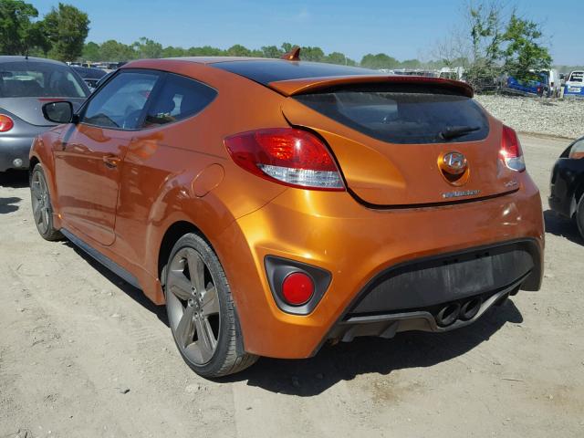 KMHTC6AE9FU239934 - 2015 HYUNDAI VELOSTER T ORANGE photo 3