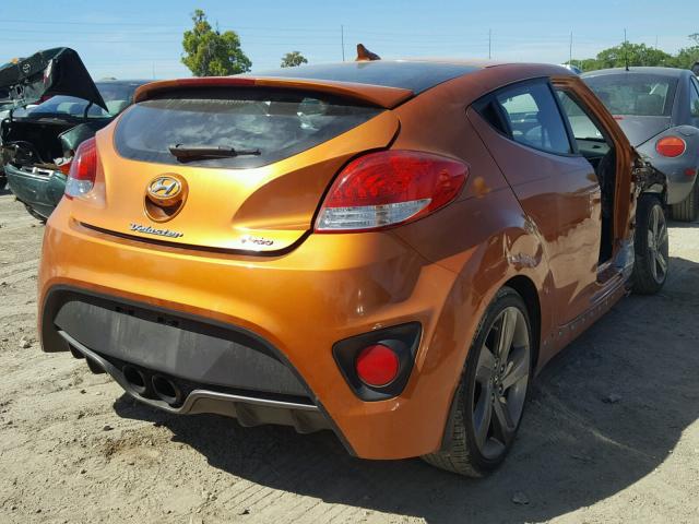 KMHTC6AE9FU239934 - 2015 HYUNDAI VELOSTER T ORANGE photo 4