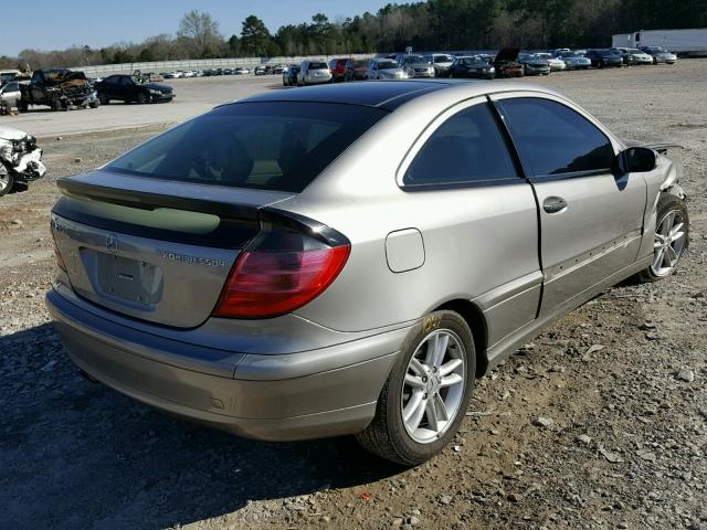 WDBRN40J13A447877 - 2003 MERCEDES-BENZ C 230K SPO TAN photo 4