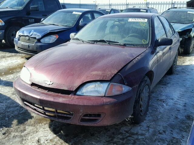 3G1JC52462S205450 - 2002 CHEVROLET CAVALIER B BURGUNDY photo 2