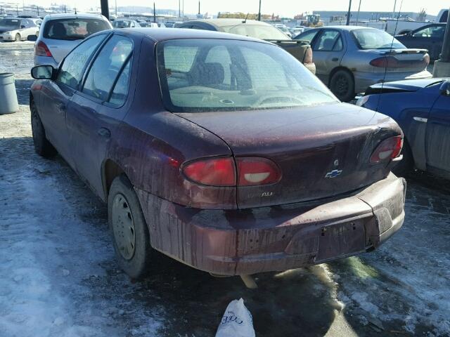 3G1JC52462S205450 - 2002 CHEVROLET CAVALIER B BURGUNDY photo 3