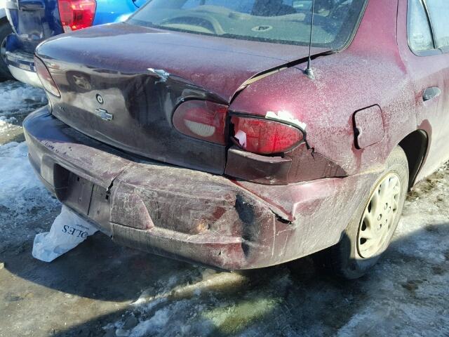 3G1JC52462S205450 - 2002 CHEVROLET CAVALIER B BURGUNDY photo 9