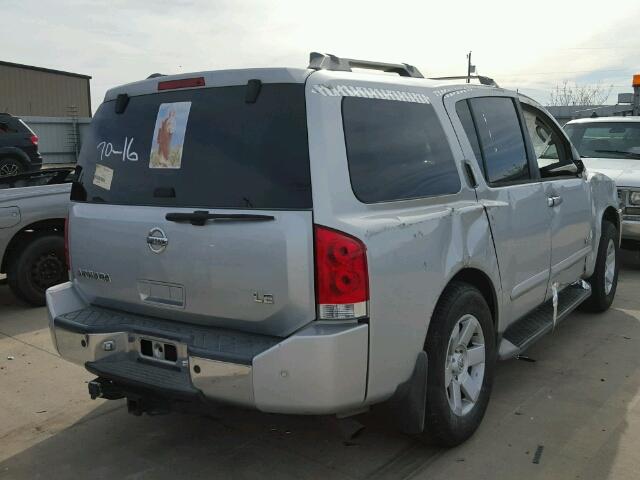 5N1AA08B35N719871 - 2005 NISSAN ARMADA SE SILVER photo 4