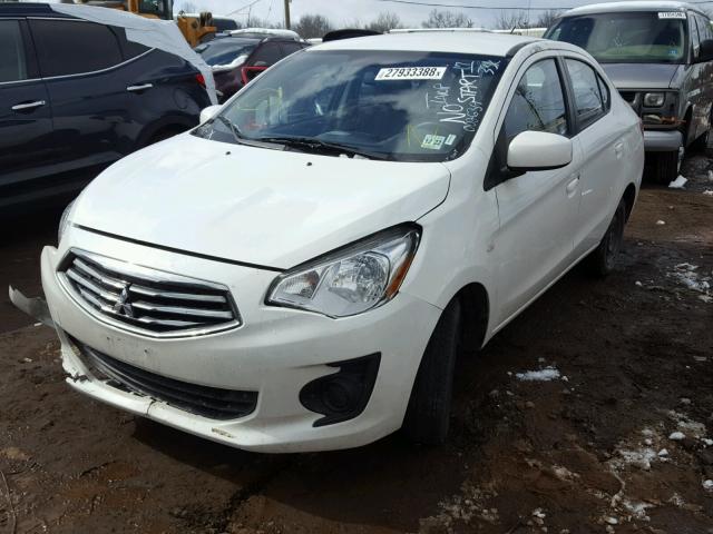 ML32F3FJ3HH002639 - 2017 MITSUBISHI MIRAGE G4 WHITE photo 2