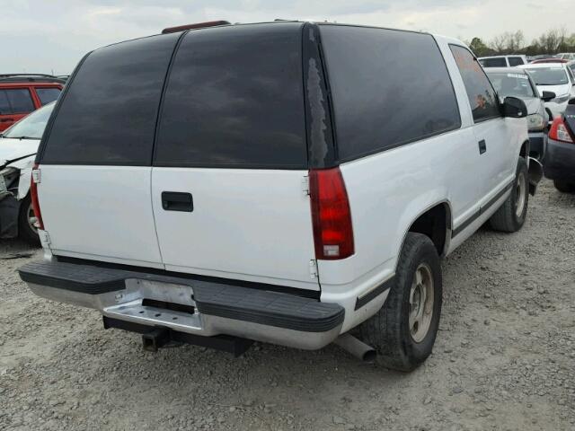 3GNEC18R0TG163552 - 1996 CHEVROLET TAHOE C150 WHITE photo 4