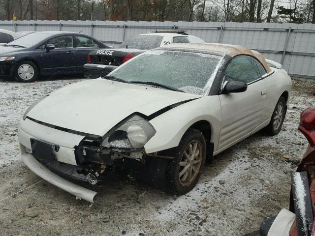 4A3AE45GX2E032430 - 2002 MITSUBISHI ECLIPSE SP WHITE photo 2