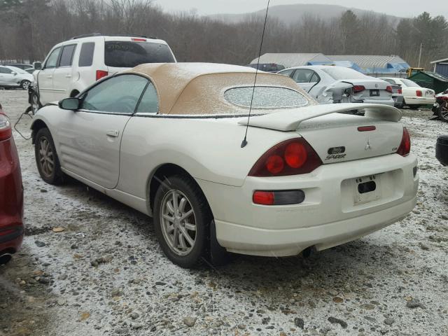 4A3AE45GX2E032430 - 2002 MITSUBISHI ECLIPSE SP WHITE photo 3