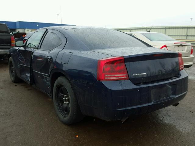 2B3KA43H46H433695 - 2006 DODGE CHARGER SE BLUE photo 3