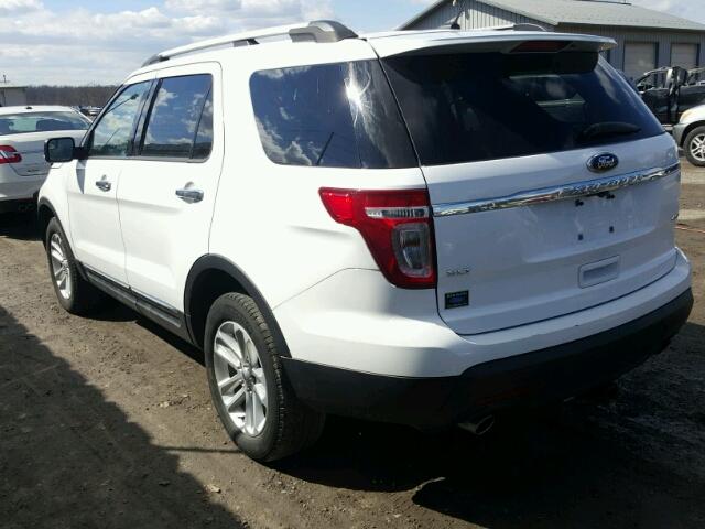 1FM5K8D80EGB39912 - 2014 FORD EXPLORER X WHITE photo 3