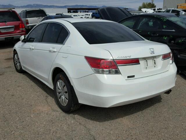 1HGCP2F34BA108075 - 2011 HONDA ACCORD LX WHITE photo 3