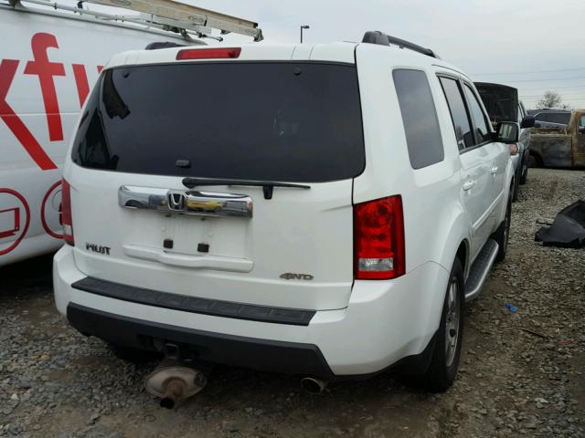 5FNYF4H53AB023588 - 2010 HONDA PILOT EXL WHITE photo 4