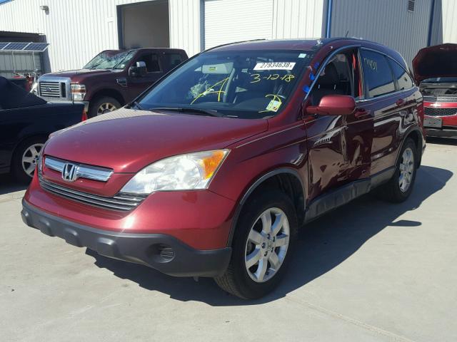 JHLRE38728C053887 - 2008 HONDA CR-V EXL RED photo 2