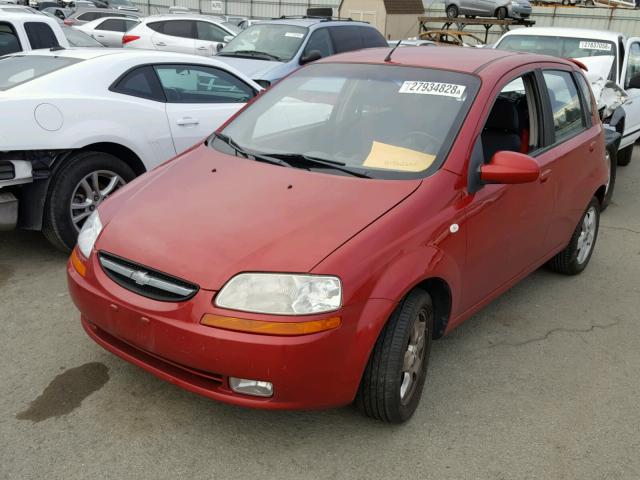 KL1TG66636B562762 - 2006 CHEVROLET AVEO LT RED photo 2